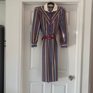 Vintage Breli Originals Made in the USA striped dress